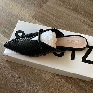 Schutz black mules